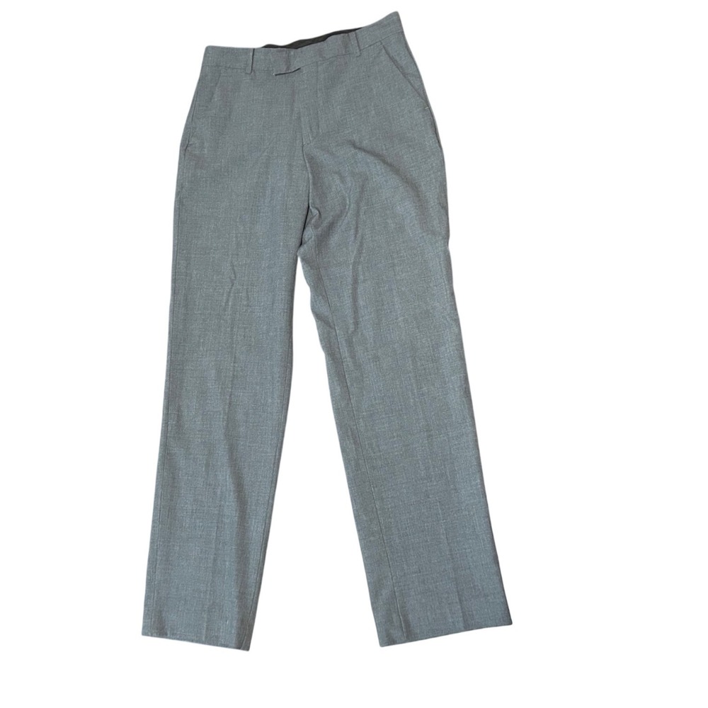 Calvin Klein Grey Straight Leg Dress Pants Boys Size 16 Regular Stretch Slacks